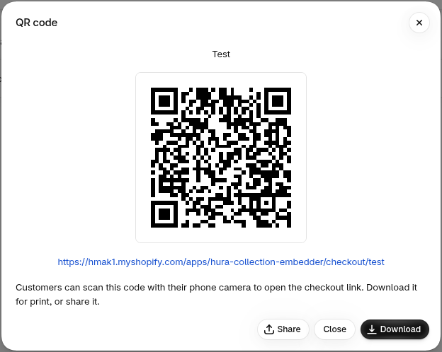 QR code for a direct checkout link