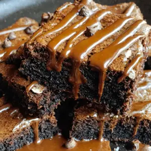 Saftige Gewürzte Lebkuchen-Brownies mit glatter Schokoladenglasur