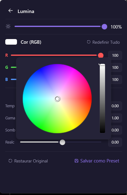 Seletor de Cores