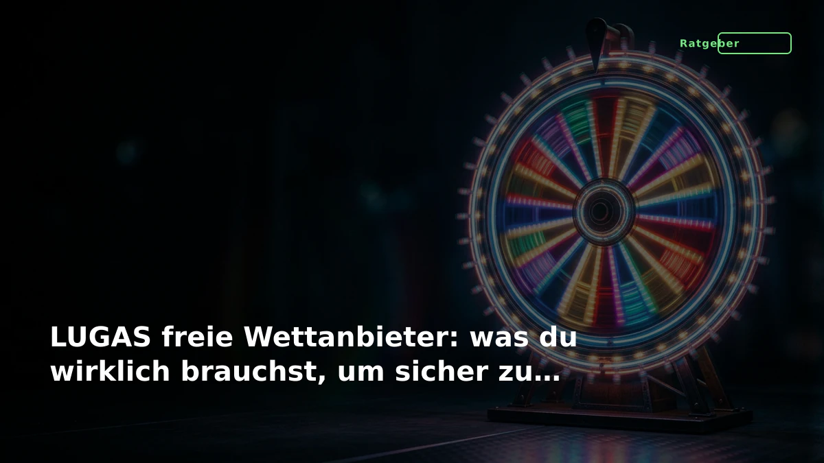 LUGAS freie Wettanbieter: was du wirklich brauchst, um sicher zu wetten