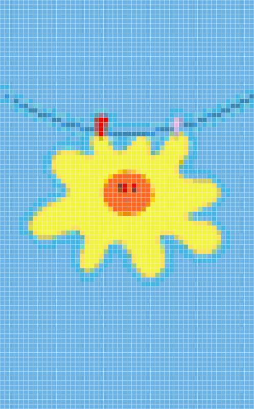 Cute Sun on a Clothesline