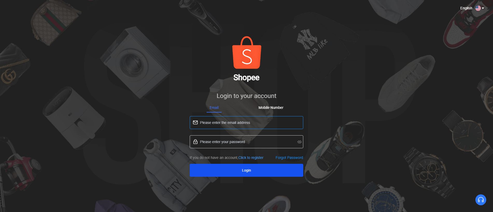 Forensic screenshot of [REDACTED] showing the phishing page layout