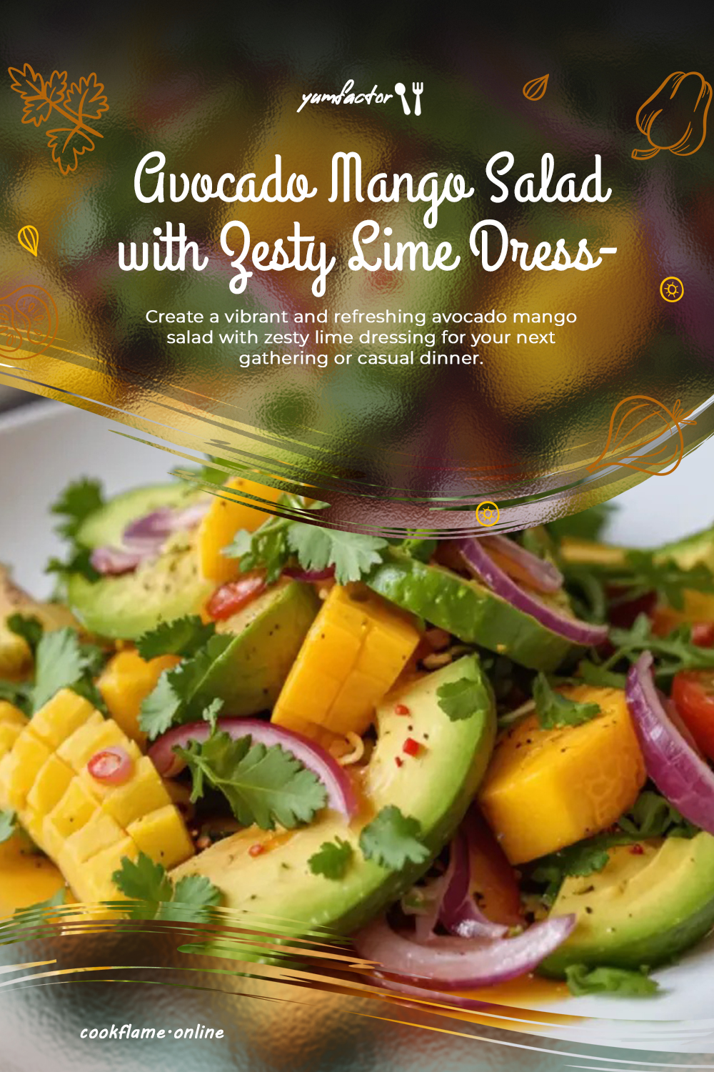 Avocado Mango Salad with Zesty Lime Dressing Pleases!