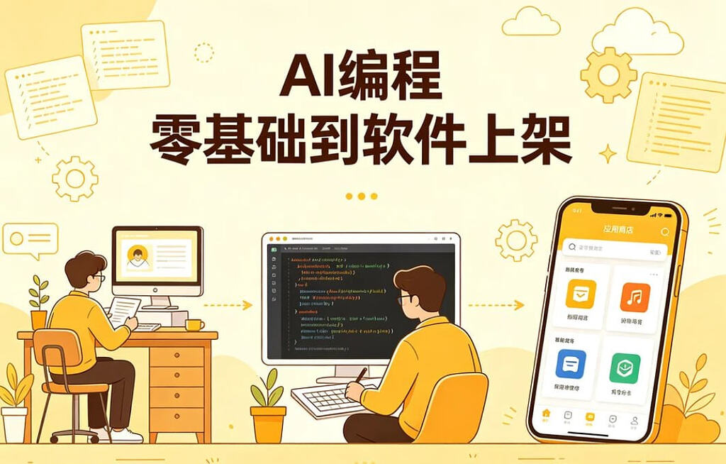 AI编程零基础到软件上架，抓住AI时代变现机会