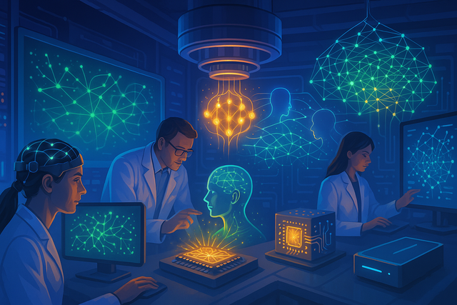 Illustration for the article: Emerging AI Technologies: Brain-Computer Interfaces and the Next Frontier