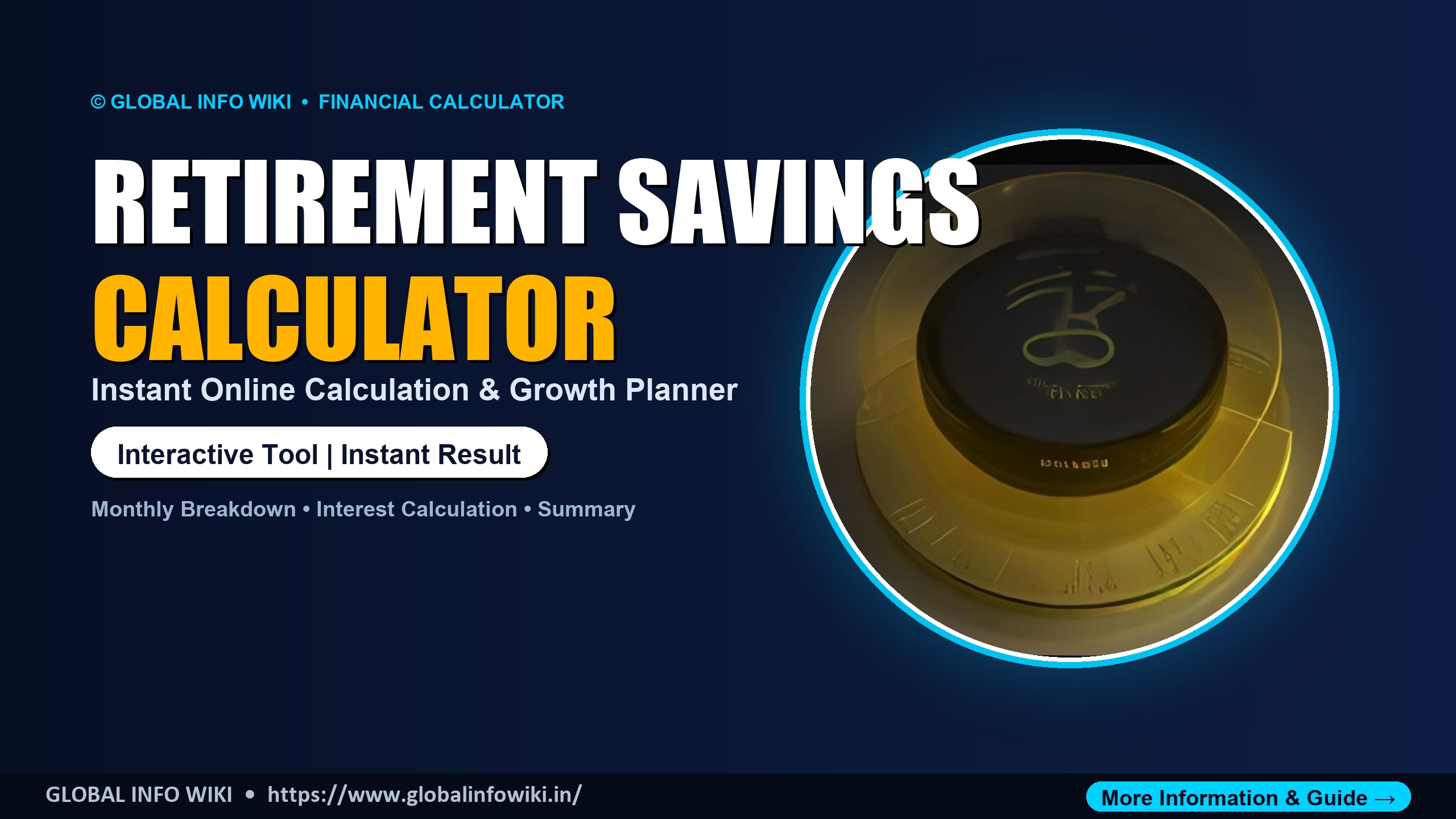 Retirement Savings Calculator — Project Your Nest Egg Retirement Savings Calculator — Project Your Nest Egg