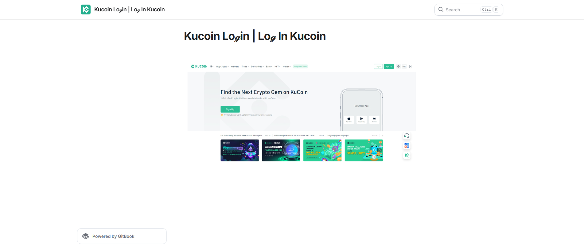 Stored capture of kucoinloggom.gitbook.io