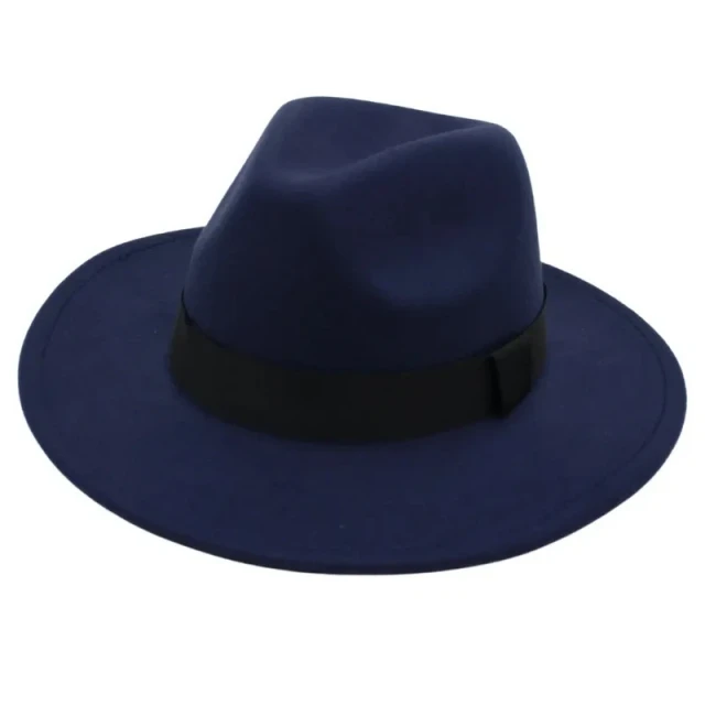 Navy Wide Brim Hat