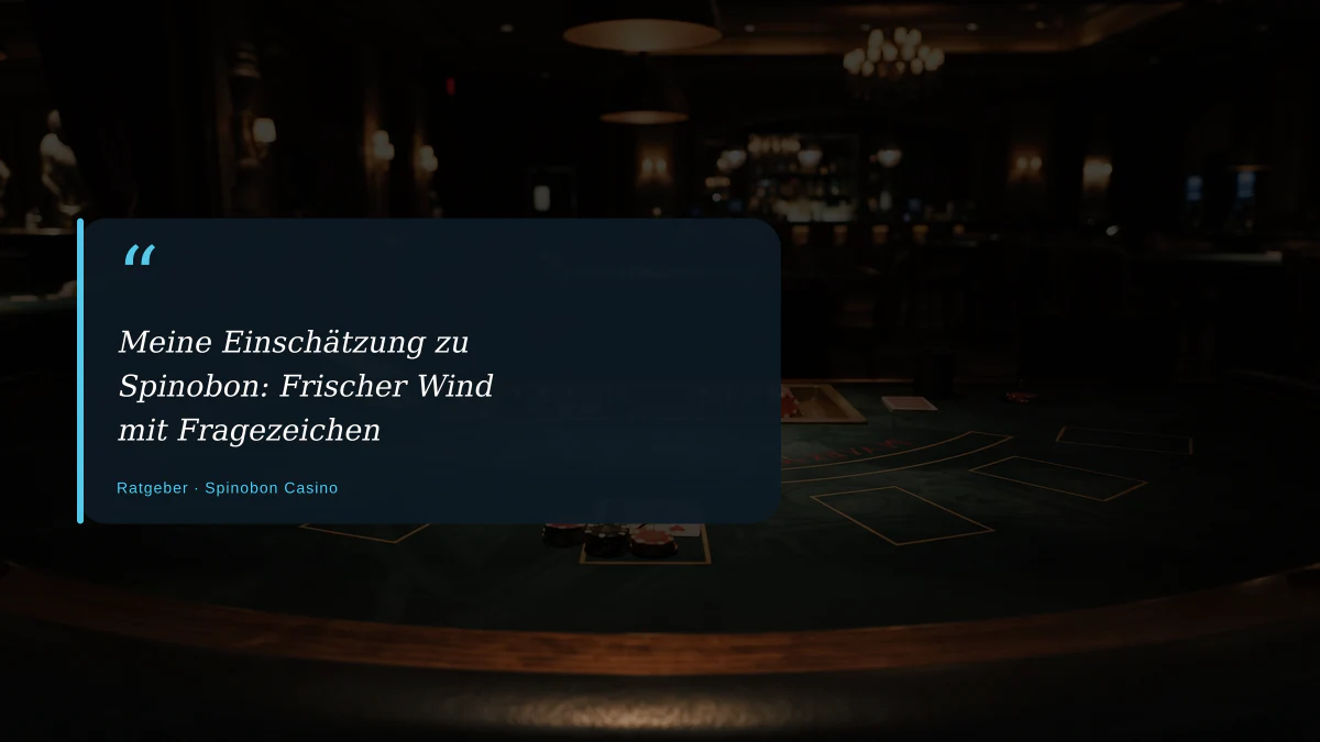Meine Einschätzung zu Spinobon: Frischer Wind mit Fragezeichen