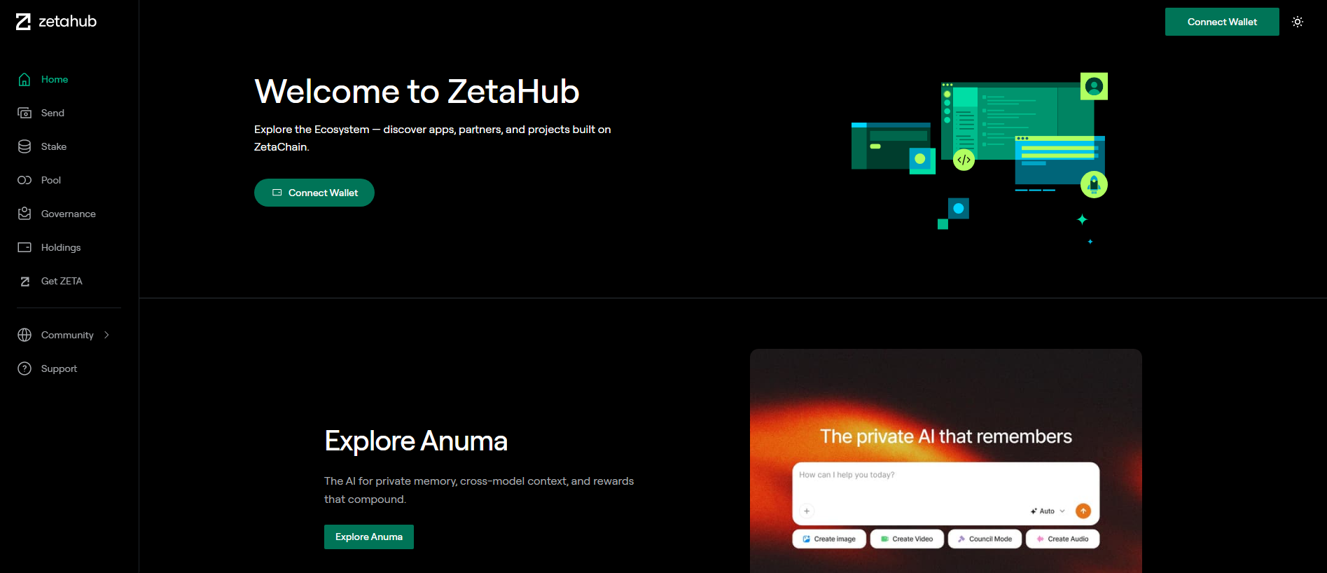 Stored capture of zetachain.run