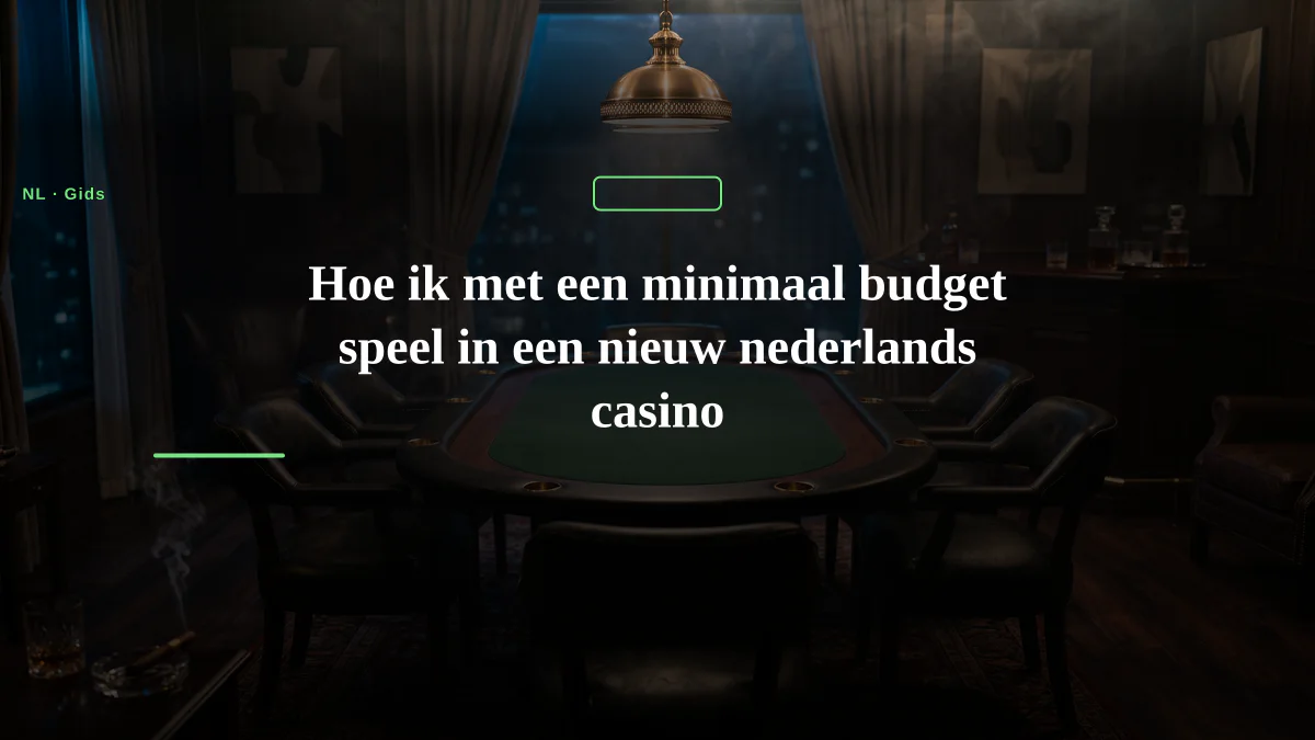 Hoe ik met een minimaal budget speel in een nieuw nederlands casino