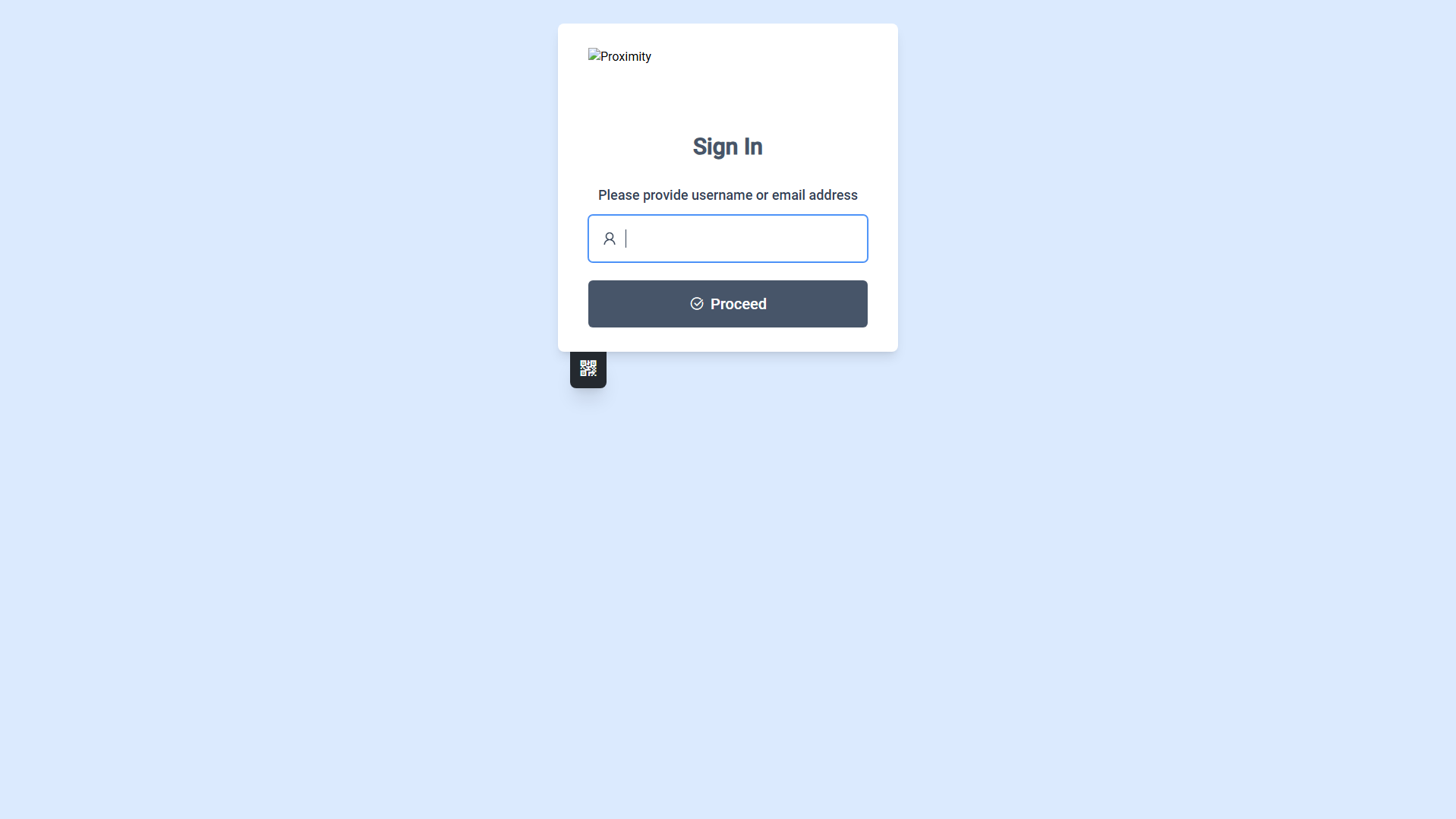 Screenshot of auth.proximity.sh