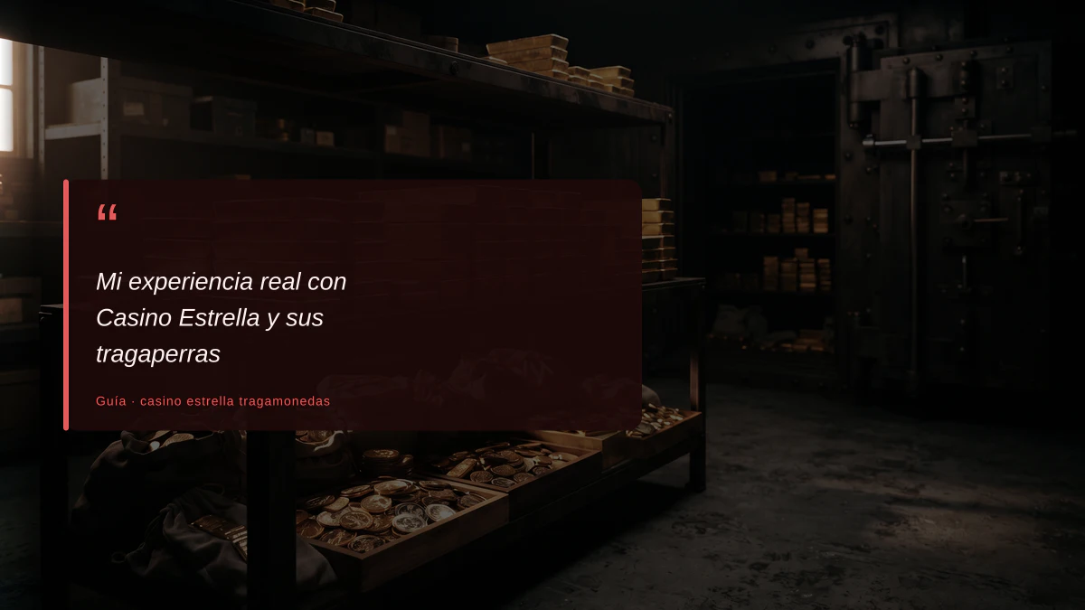 Mi experiencia real con Casino Estrella y sus tragaperras