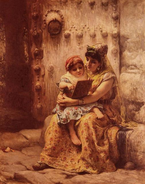 Frederick-Arthur-Bridgman-The-Reading-Lesson