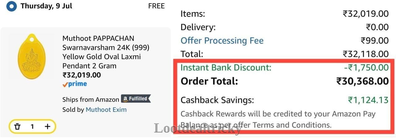 Gold Loot Grabfast – Wonderful Discount Today @ ₹1750