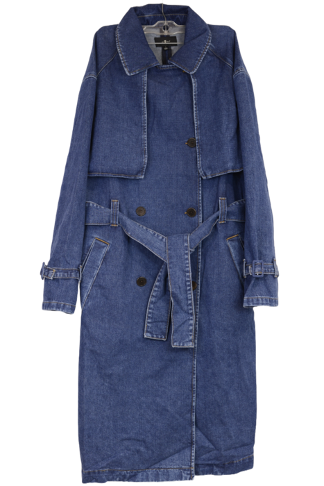 7 Seven for All Mankind Tailored Denim Trench Coat Women - Sz XS/S