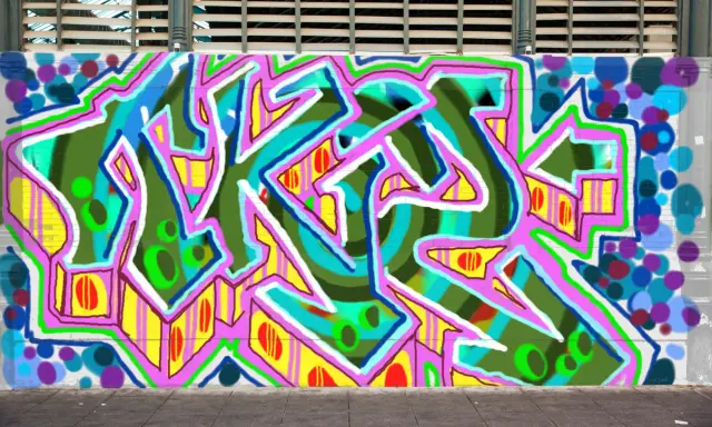 Graffiti artwork by Tkiz