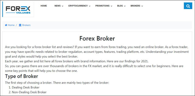 Brokers Review too much work for the average trader, so we took care of the hard part and whittled down to a list of the top Best Forex Broker for a vary and special. 

https://forexvolumes.com/forex-broker 

ForexVolumes is a global foreign exchange media to provide up-to-date news, analysis, forecast, opinion, and blogs publishing platform which’s the goal is delivering information on financial trends to forex traders and marketers.

#bestforexbroker #forexsignal #xmforexreview #forexnodepositbonus