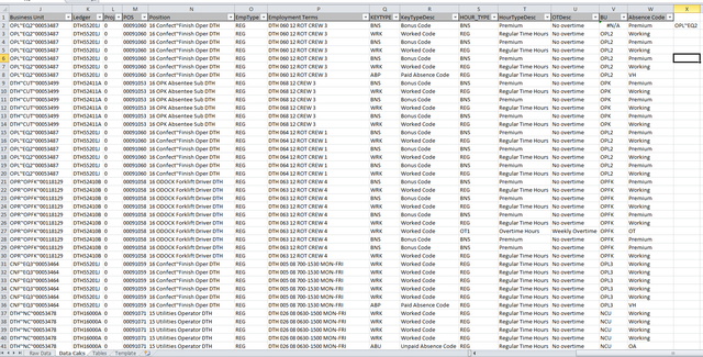 Data Calcs Tab