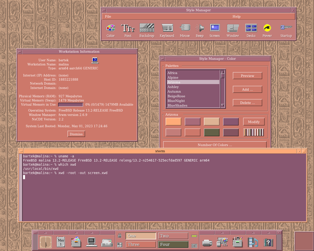 NsCDE on FreeBSD on a Raspberry Pi