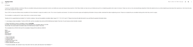 Weird communication from Paley