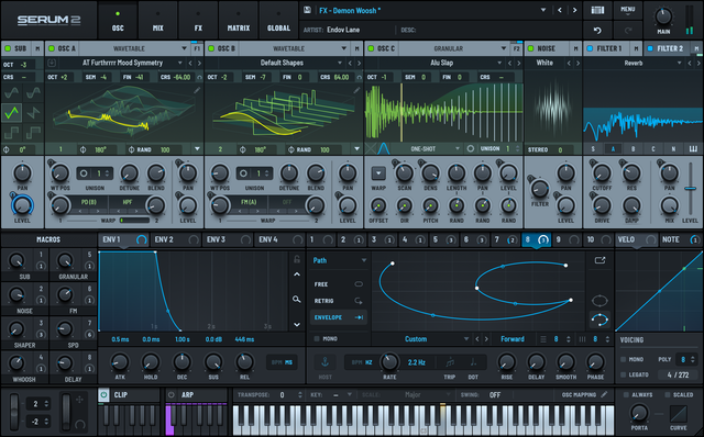Interface principal do Xfer Records Serum 2