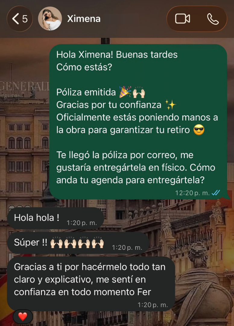 Testimonio WhatsApp 1