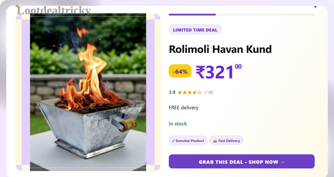 rolimoli Havan Kund – Just ₹321 | Loot Ka Maal rolimoli Havan Kund – Just ₹321 | Loot Ka Maal