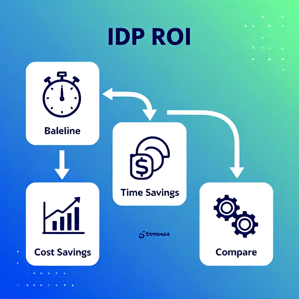 5-step IDP ROI calculation framework infographic