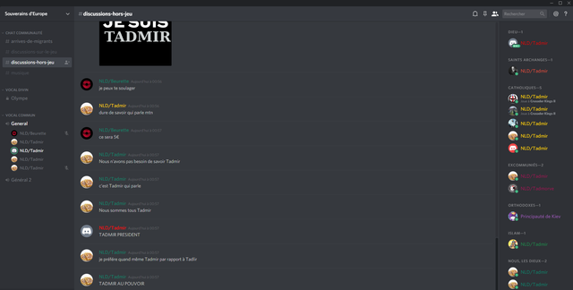 Un jour normal sur Discord