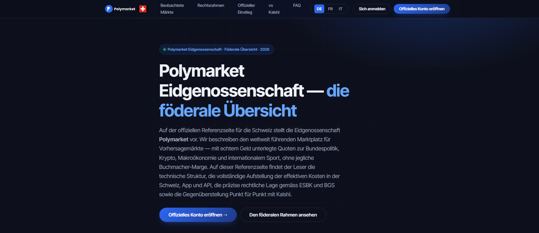 Forensic screenshot of polymarket-ch.ch showing the phishing page layout