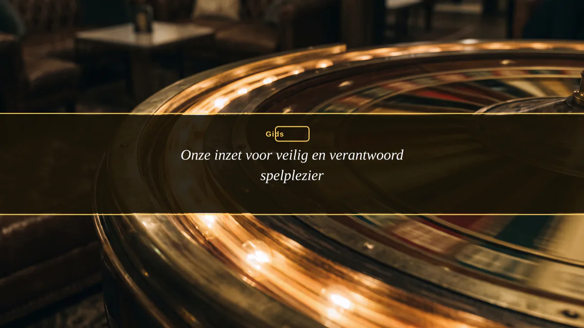 Onze inzet voor veilig en verantwoord spelplezier