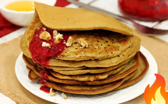 Постер Оладьи из ржаной муки, на молоке