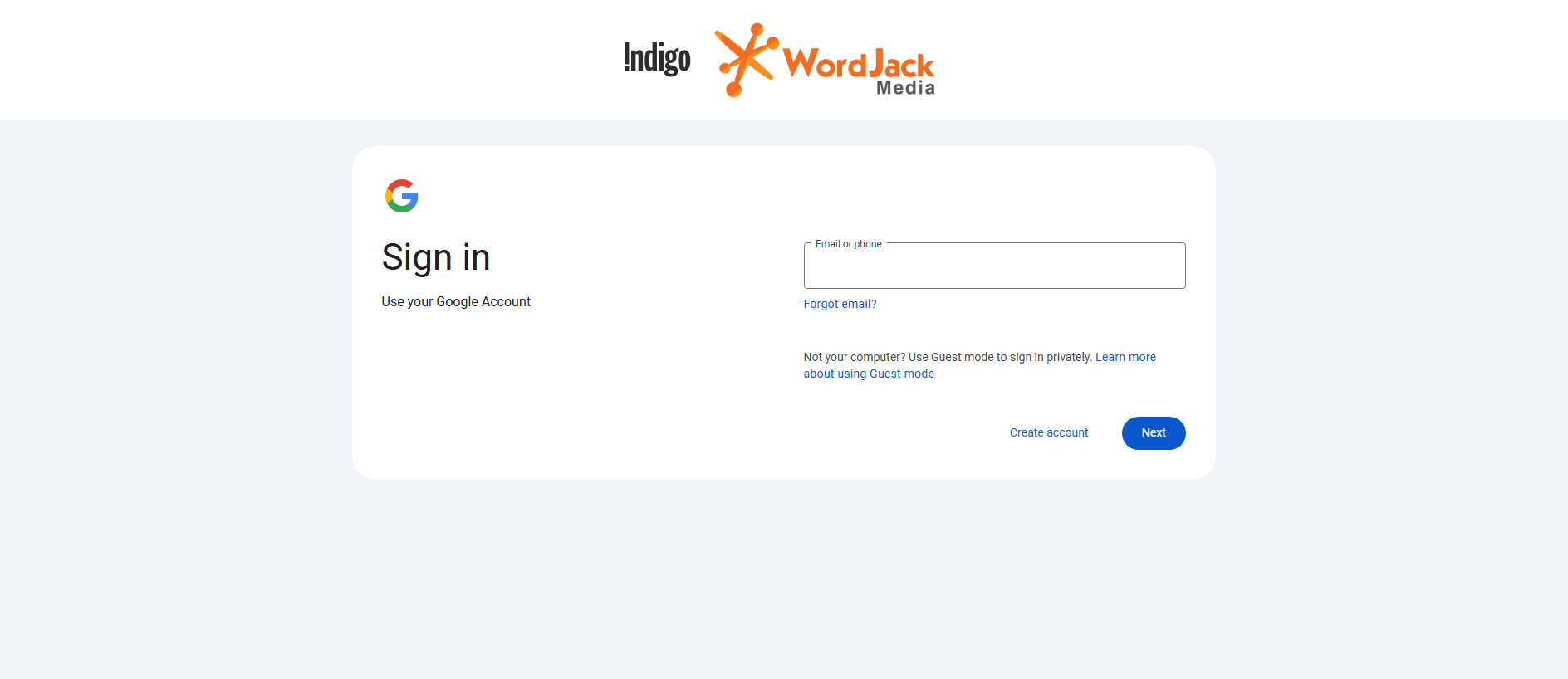 Screenshot of wordjackindigo.com