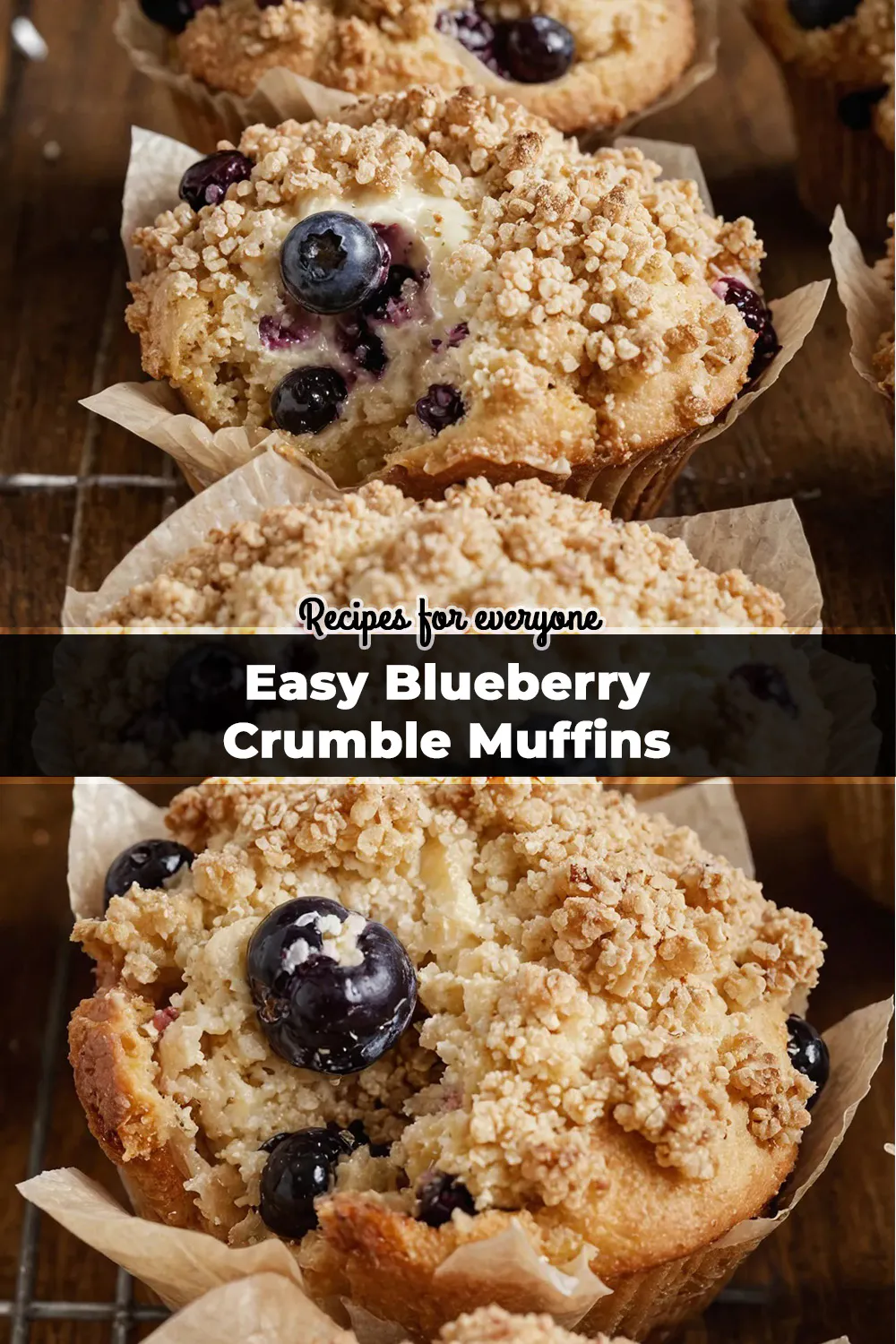 Easy Blueberry Crumble Muffins Recipe