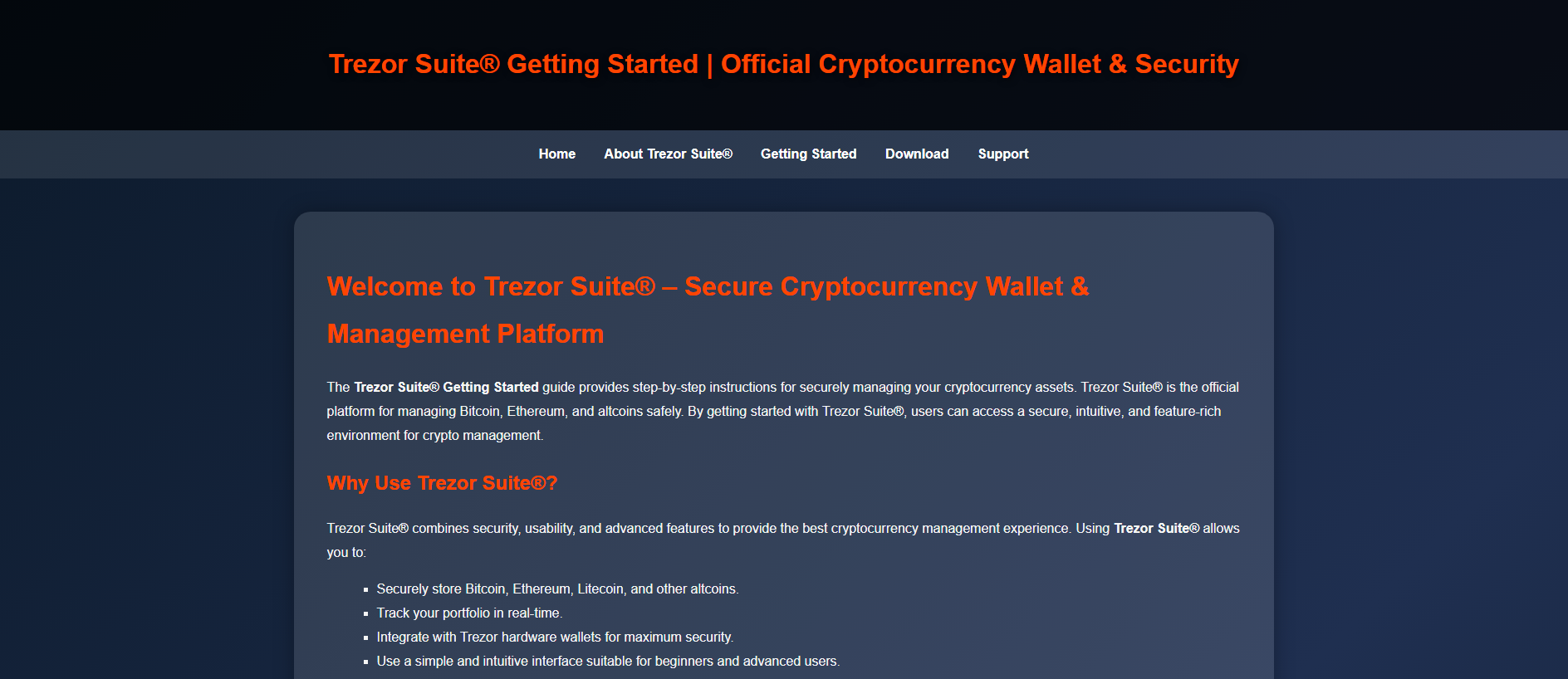 Stored capture of trezoor-suites.pages.dev