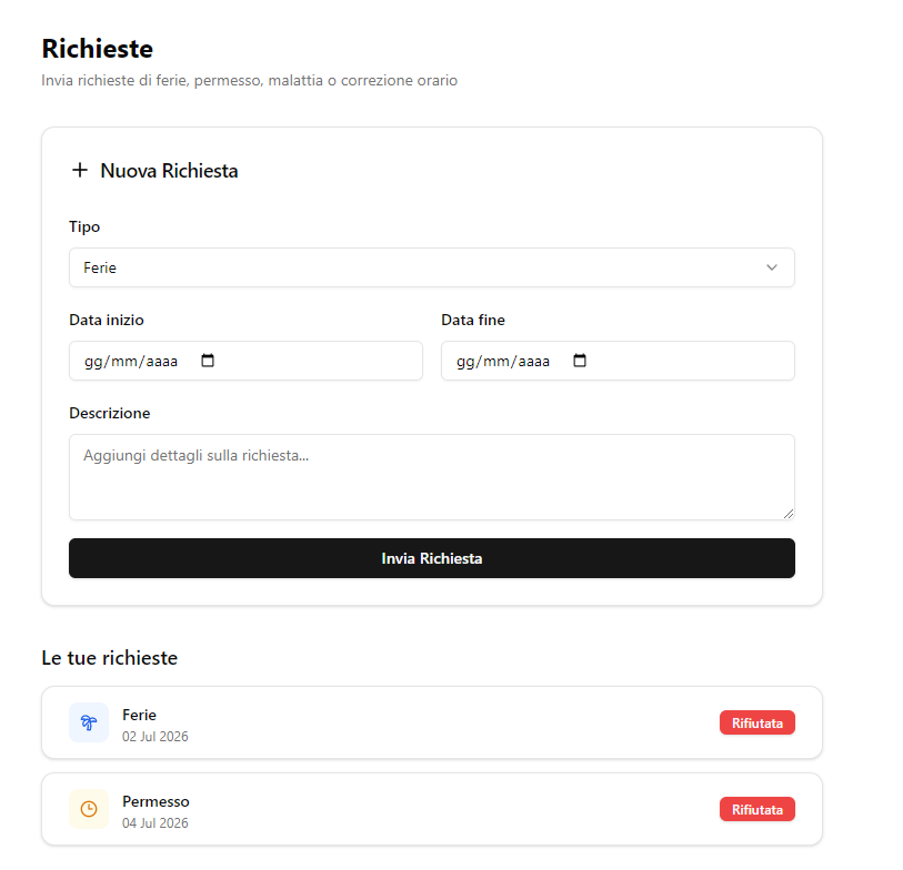 BadgeApp — Gestione Personale & Permessi — immagine 5