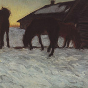 Стригуны на водопое Домотканово 1904