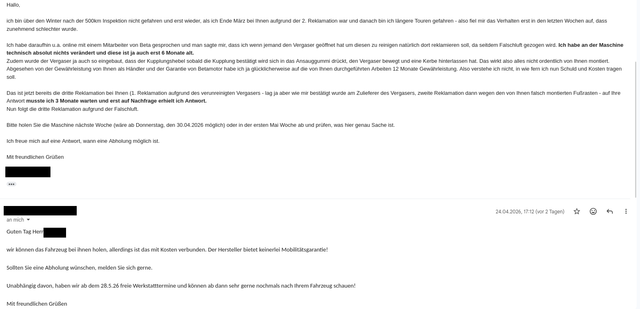 Email Konversation Händler