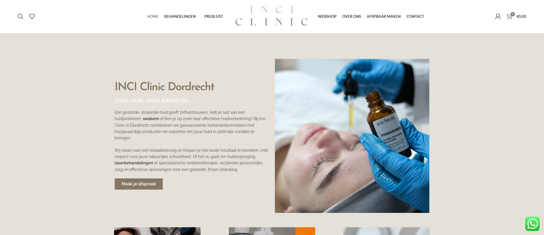 Stored capture of inci-huidtherapie.nl