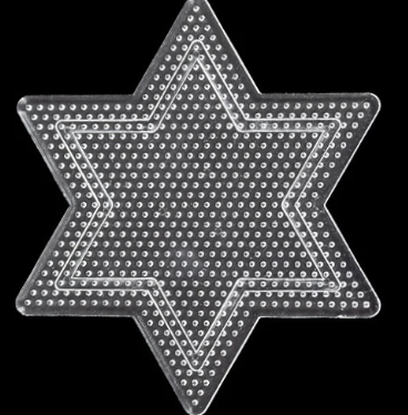 A star Perler bead pegboard