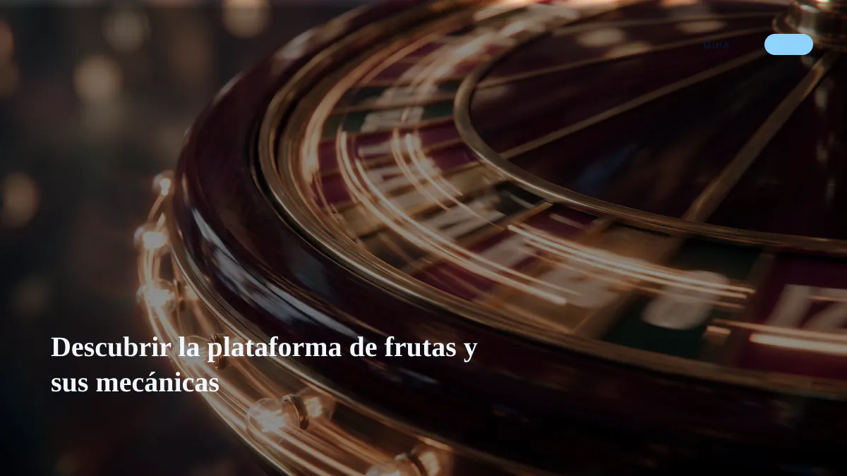 Descubrir la plataforma de frutas y sus mecánicas 1 Descubrir la plataforma de frutas y sus mecánicas