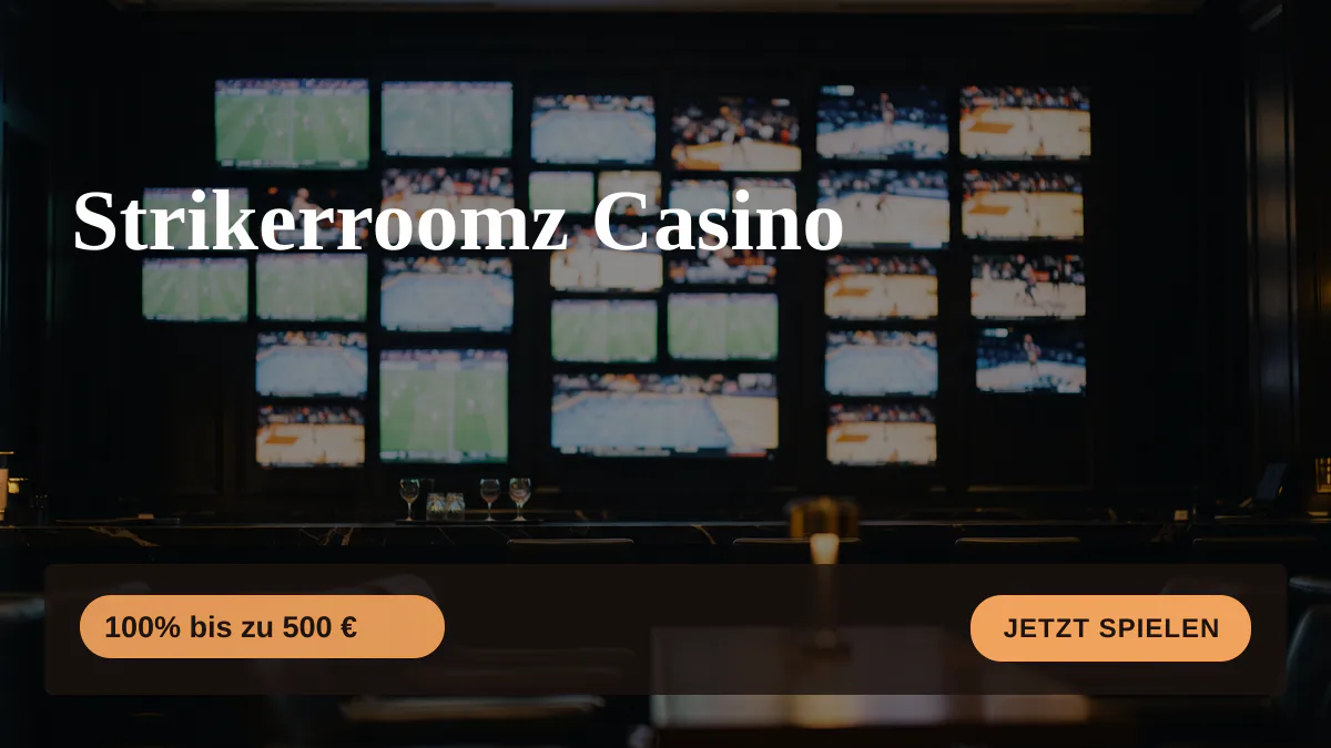 Strikerroomz Casino — Willkommensbonus 100% bis zu 500 € + 200 FS, Zahlungen: Visa, Mastercard, Skrill, Neteller, Sofort