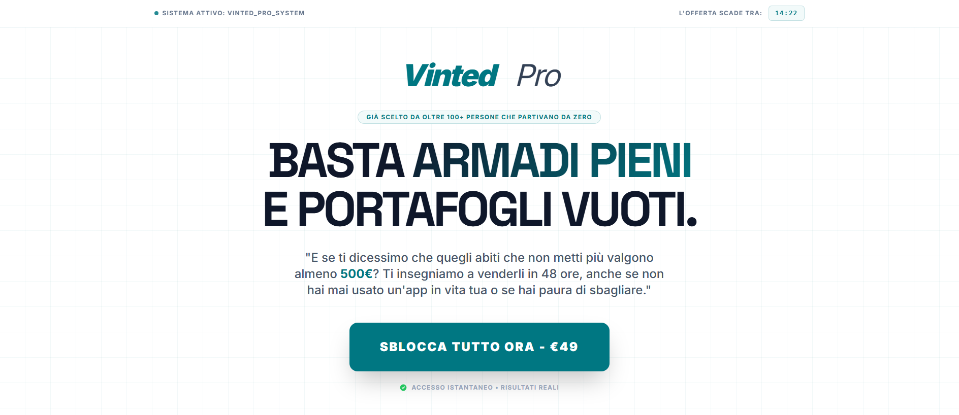 Stored capture of landing.vintedpro.biz
