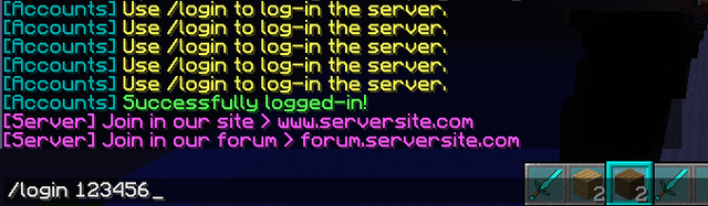 login correto