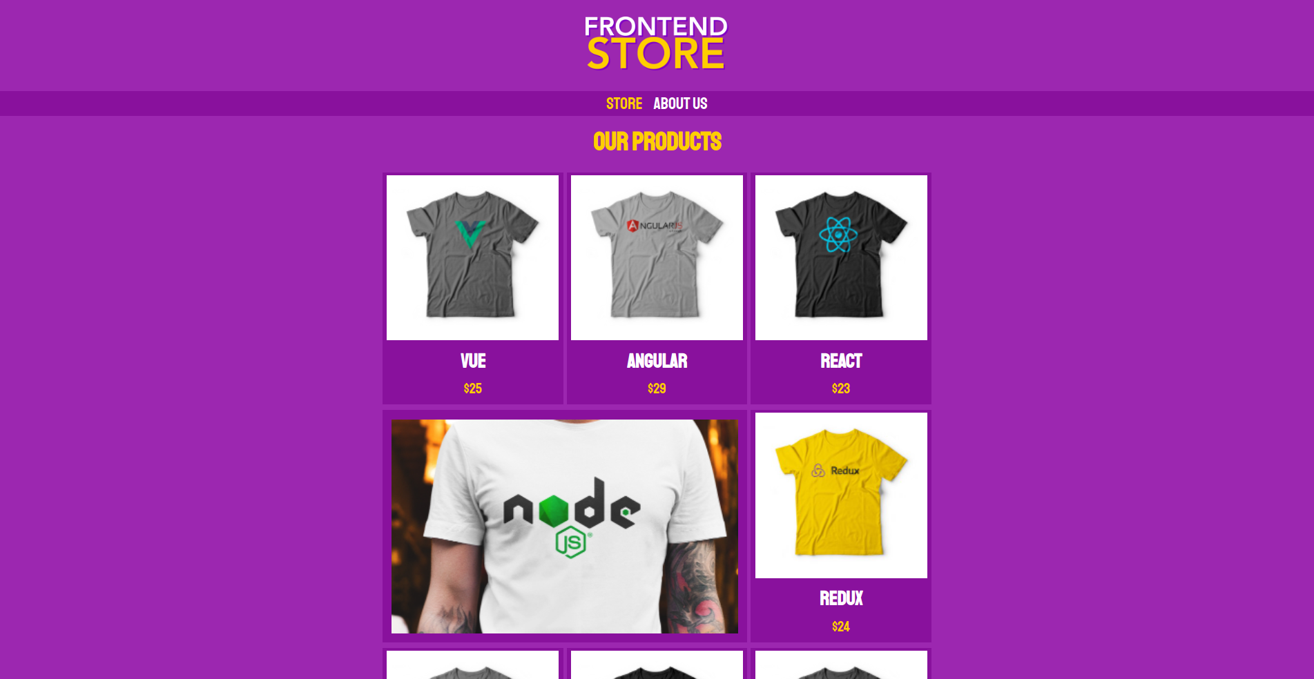 Front End Store Example GitHub - imEag/FrontendStore: Tech merchandise ecommerce website. The ...