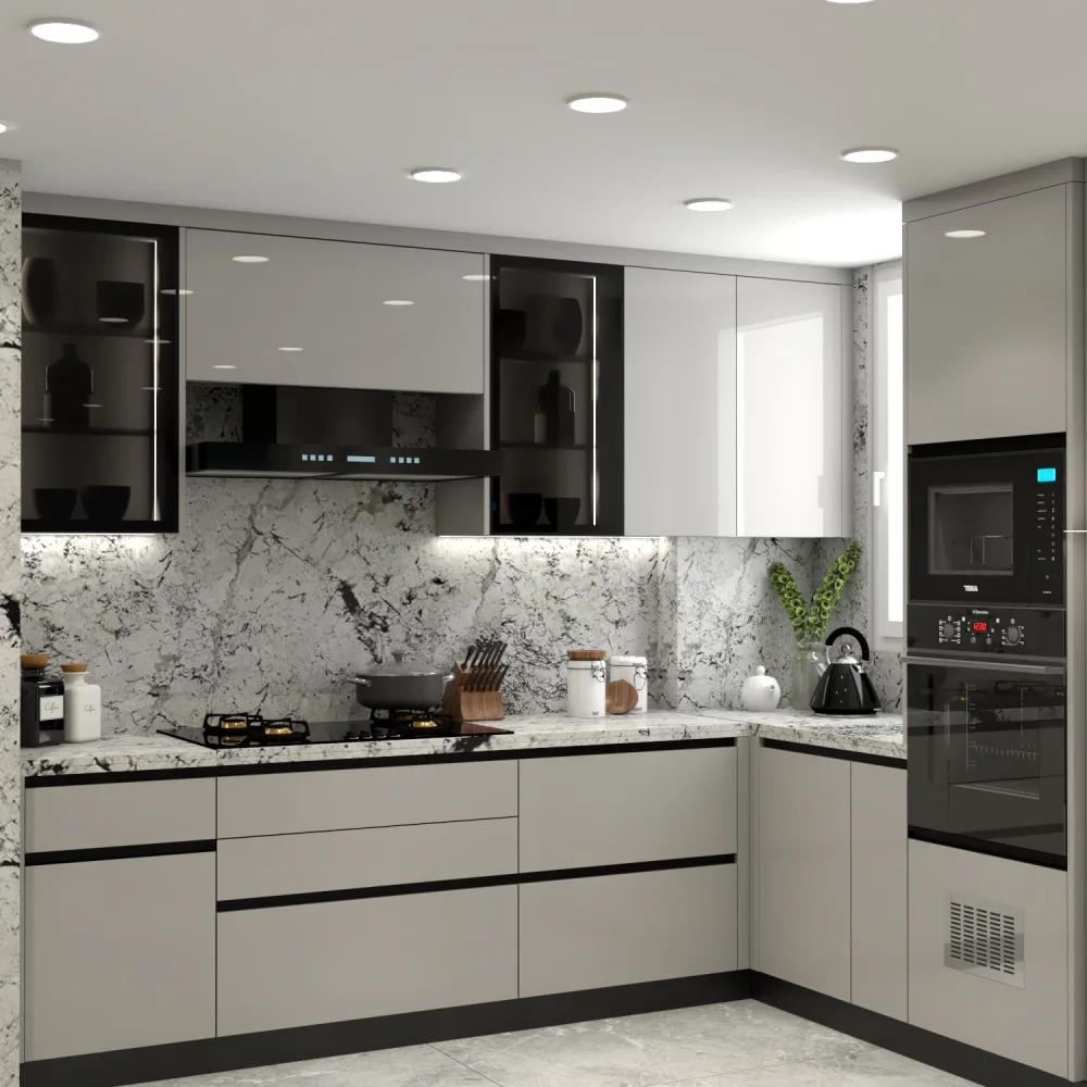 Modular kitchen interior designed and installed by Durga Decor