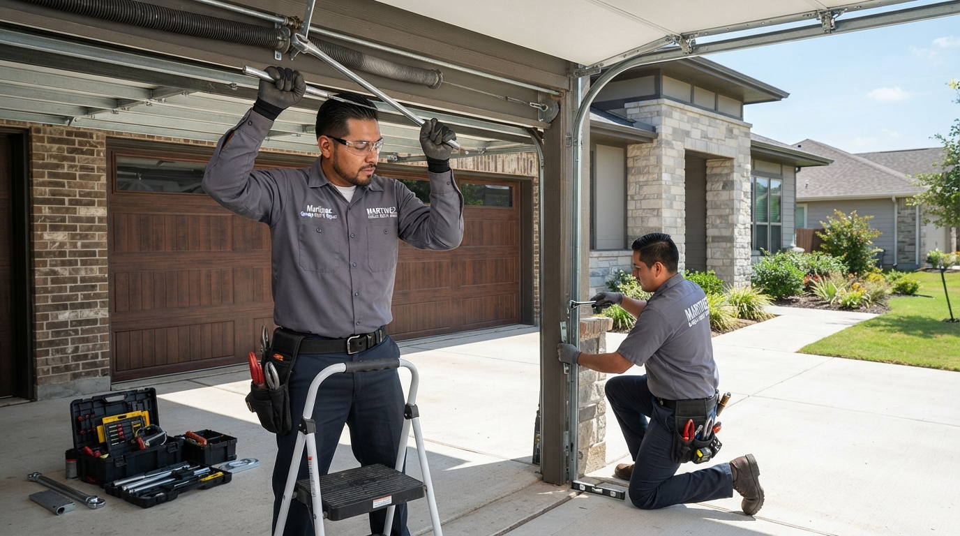 Garage door installation project in Martinez, CA