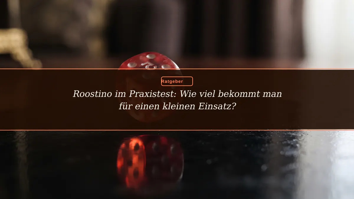 Roostino im Praxistest: Wie viel bekommt man für einen kleinen Einsatz?