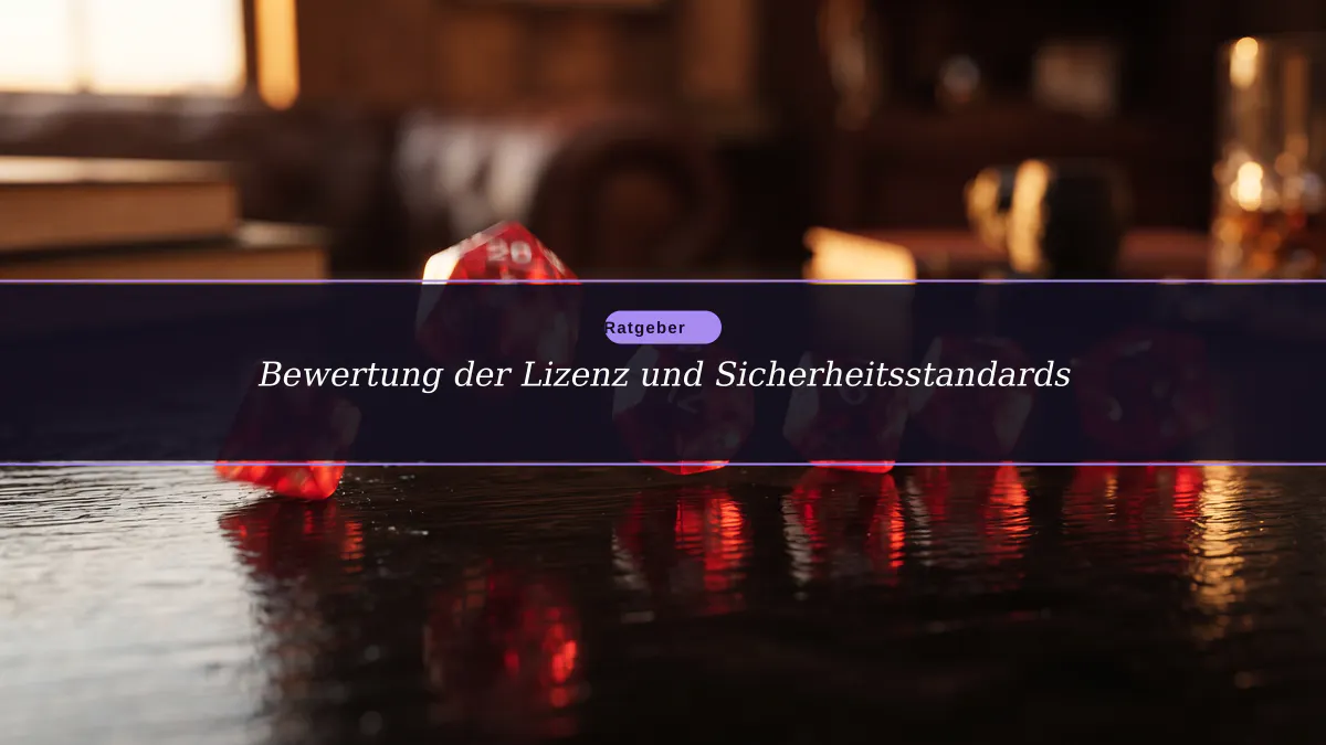 Bewertung der Lizenz und Sicherheitsstandards